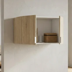 Armadio Multiuso 2 Ante Marrone Rovere un Ripiano un Vano 80x49h cm, 2 Ante - Carre