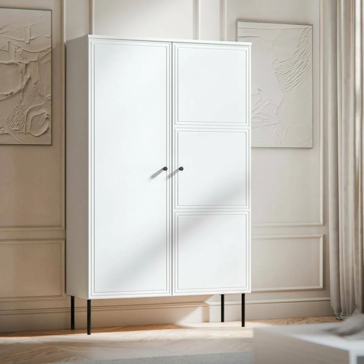Armadi Multiuso 2 Ante > Dmora Armadio multiuso 2 ante Sedilo, 100x39 h166 cm, Bianco