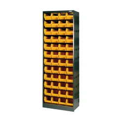 Bagno|Ingresso > Dmora Armadio multiuso Dandreoll, Nero e Giallo, 64x26h190 cm