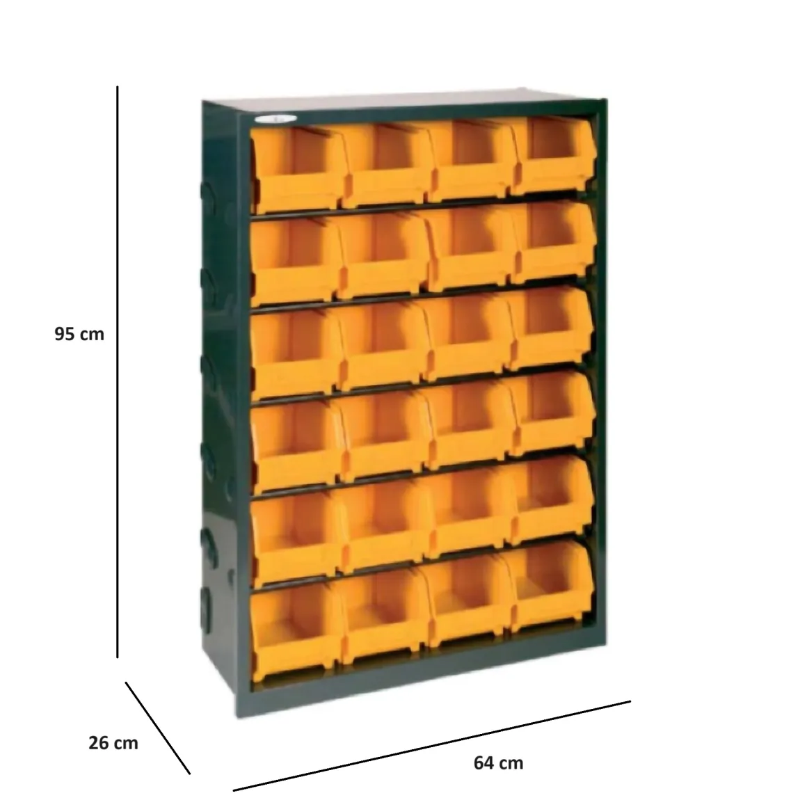 Armadio multiuso Dandreoll, Nero e Giallo, 64x26h95 cm