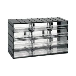 Bagno|Ingresso > Dmora Armadio multiuso Darrigon, Antracite, 12 cassetti