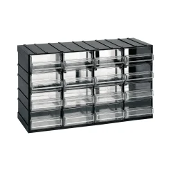 Armadio multiuso Darrigon, Antracite, 16 cassetti