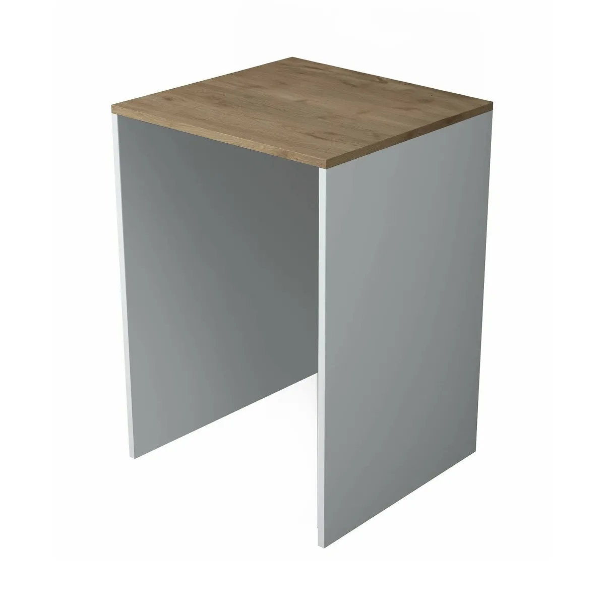 Altri Armadi Multiuso|Camera Da Letto > Dmora Armadio Multiuso Grande Marrone Noce Bianco un Ripiano Vano per Lavatrice 65x92h cm, un Vano - Boris Bianco, Marrone Noce