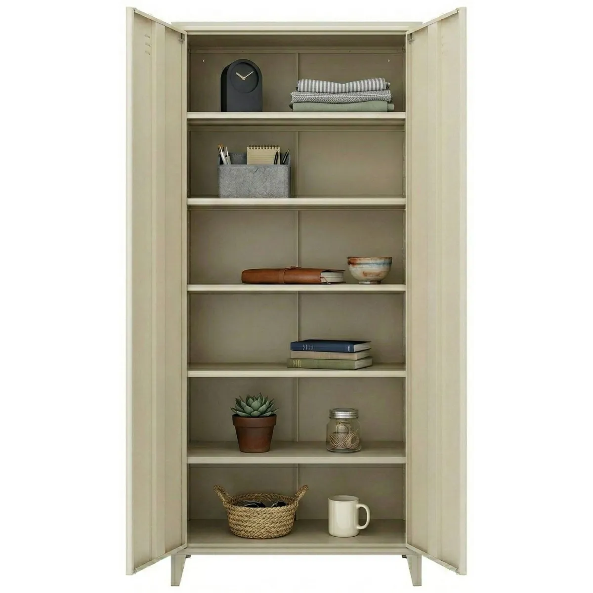 Armadi Multiuso 2 Ante > Dmora Armadio panna ante battenti 80x180h cm - Pezzaze Bianco Panna