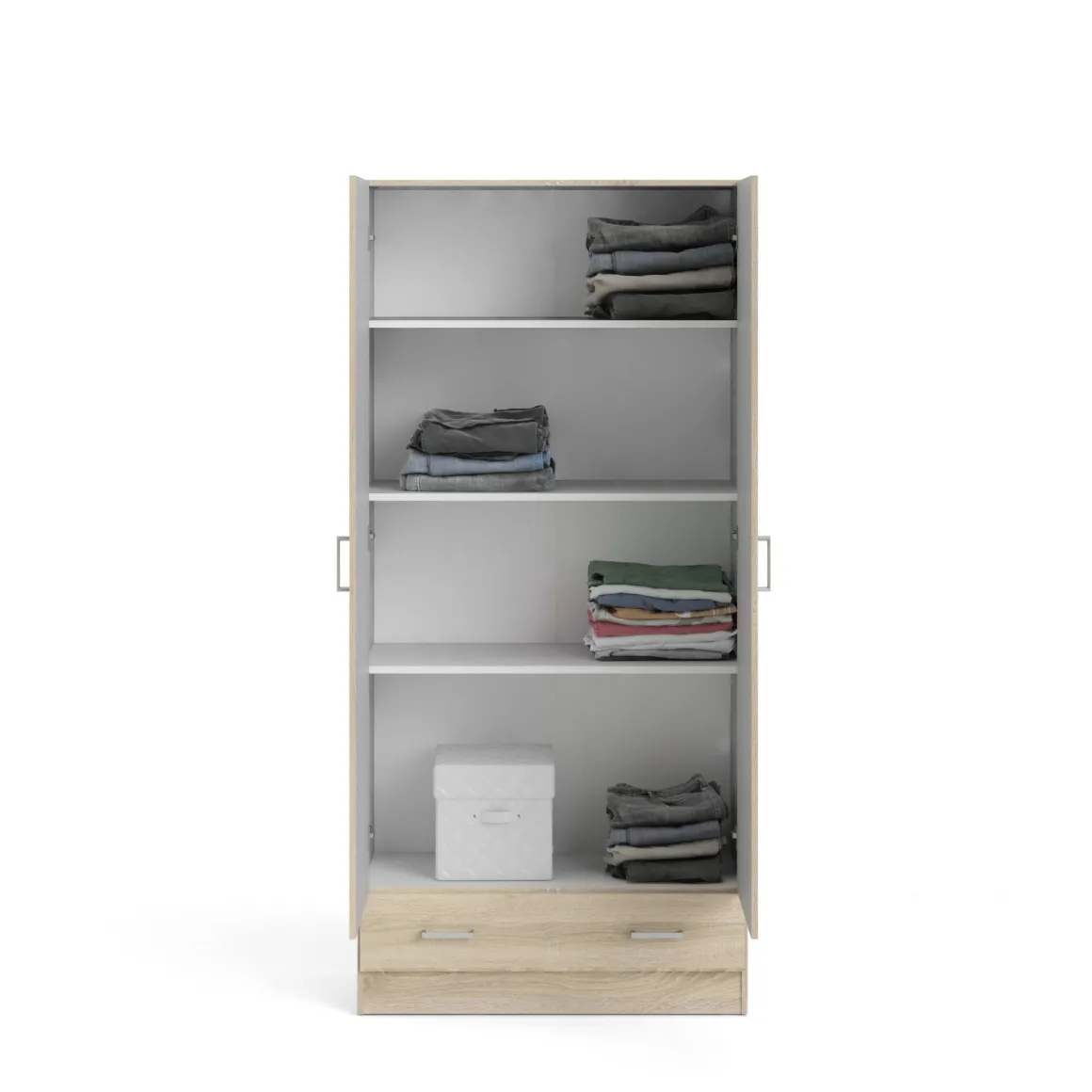 Armadio quercia con cassetto 79x170h cm - Amylya