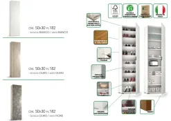 Armadi Multiuso 1 Anta|Camera Da Letto > Dmora Armadio rovere 1 anta 50x182h cm - Abuela Marrone Rovere