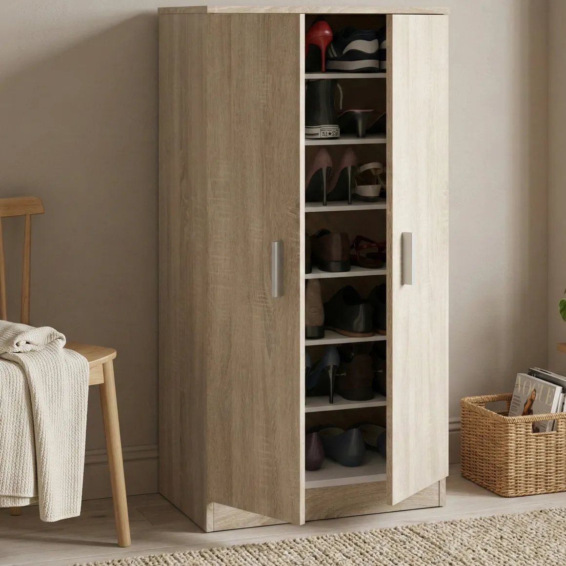 Armadio rovere ante battenti 55x108h cm - Akimera