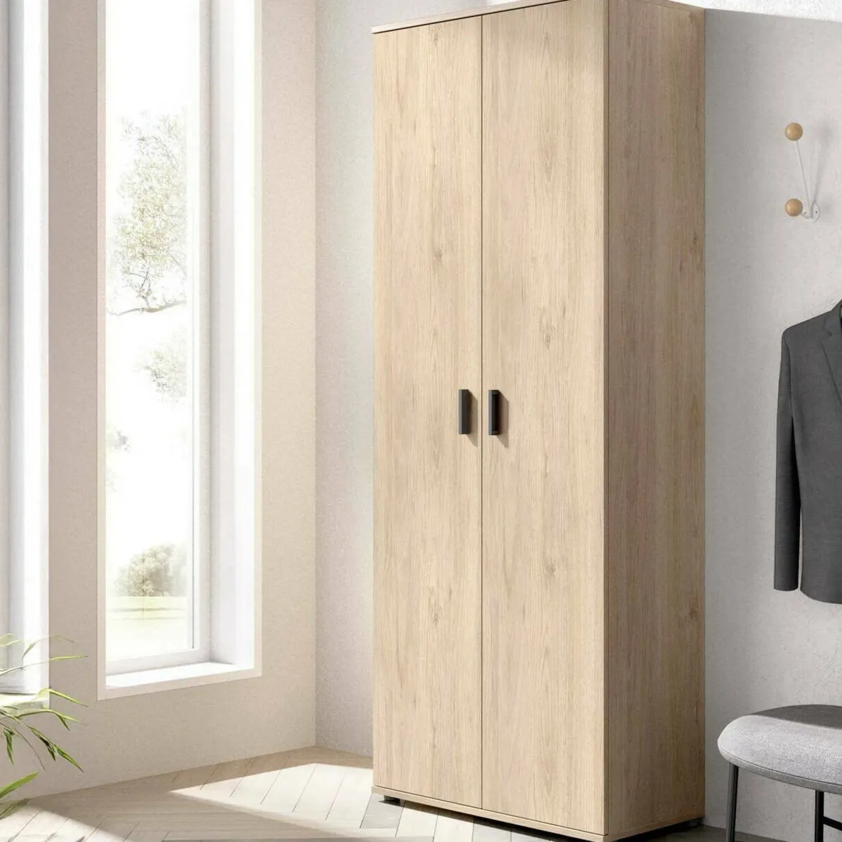 Armadi Multiuso 2 Ante|Camera Da Letto > Dmora Armadio rovere 2 ante 78x190h cm - Arna Marrone Rovere