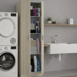 Armadi Multiuso 2 Ante|Camera Da Letto > Dmora Armadio rovere salvaspazio 59x180h cm - Aragorn Marrone Rovere