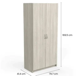 Armadio rovere salvaspazio 79x169h cm - Zadok