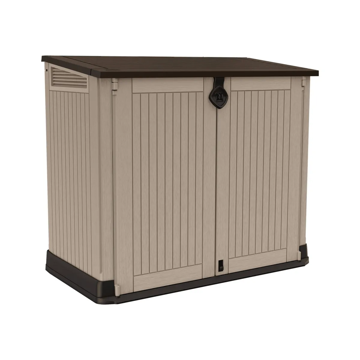 Armadi Da Esterno > Dmora Armadio terrazzo 2 ante 132x113h cm - Gander Beige