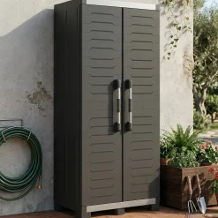 Armadio terrazzo 2 ante nero 89x188h cm - Brandon