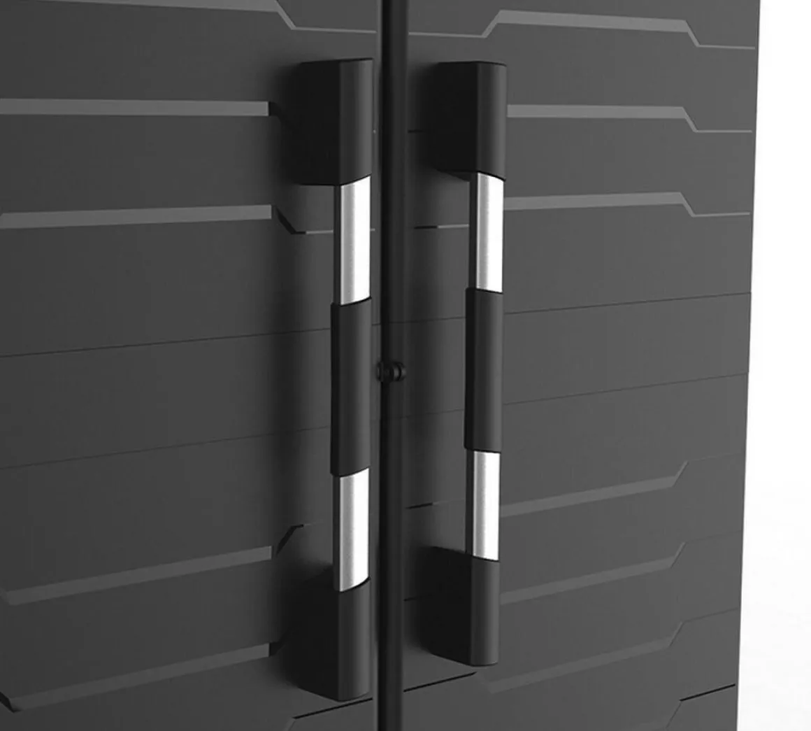 Armadio terrazzo 2 ante nero 89x188h cm - Brandon