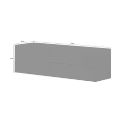 Salotto > Dmora Base TV antracite lucido 110x40x47h cm in legno - Azad Nero Antracite lucido