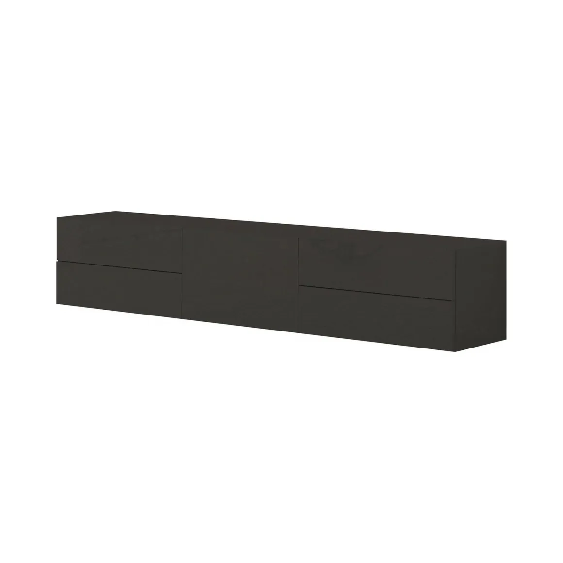 Base TV antracite lucido 170x40x35h cm in legno - Ariad