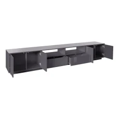 Base TV antracite lucido 260x41x46h cm 4 ante e 2 cassetti - Albak