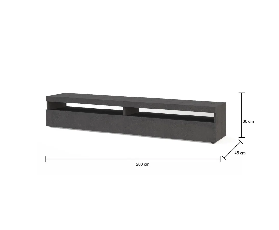 Base TV ardesia 200x45x36h cm 2 ante - Active