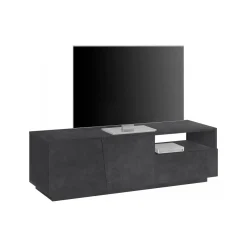 Base TV ardesia 150x43x46h cm 2 ante e 1 cassetto - Aiace