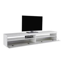 Mobili Porta Tv|Salotto > Dmora Base TV ardesia 200x45x36h cm 2 ante in legno - Akon Grigio Ardesia