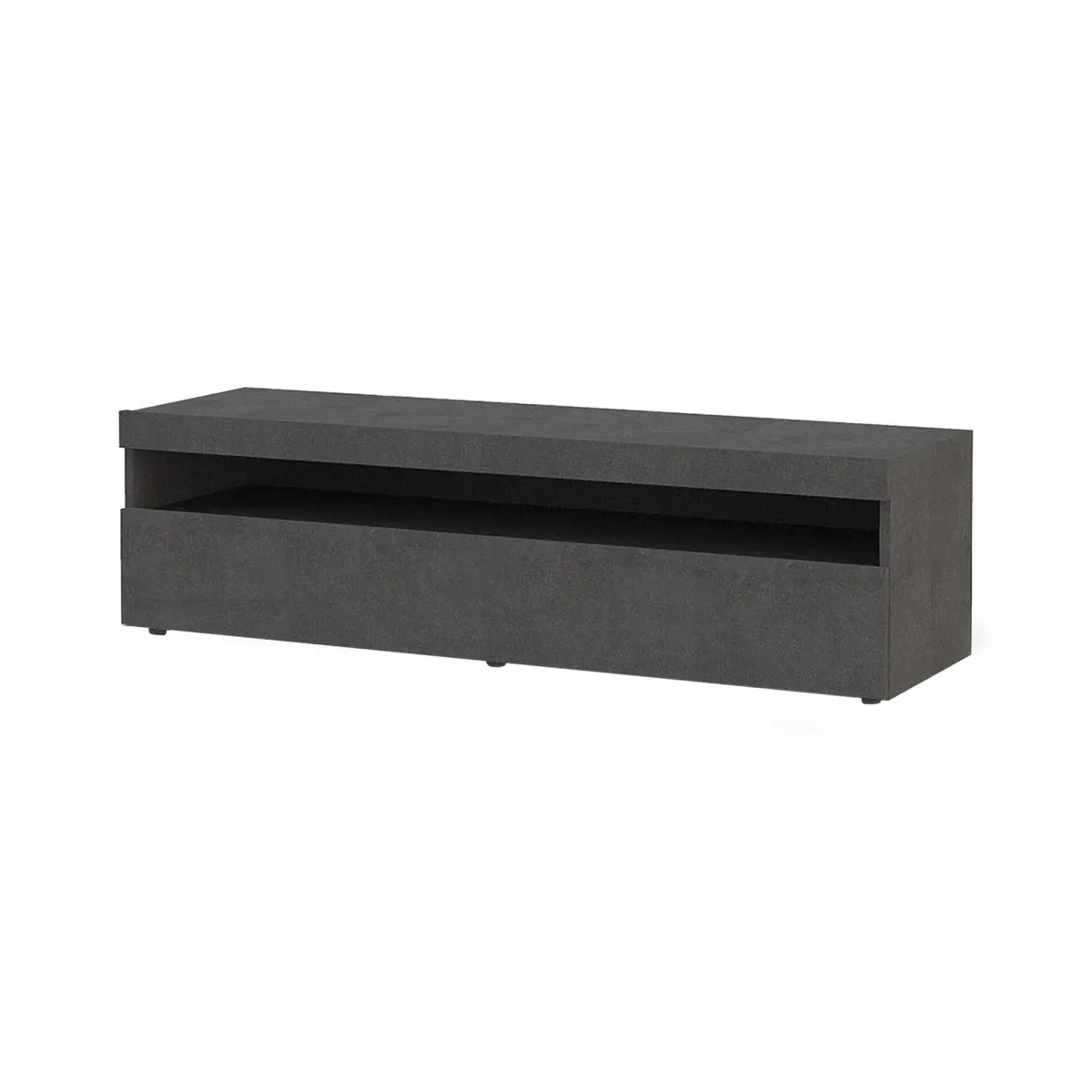 Salotto > Dmora Base TV ardesia 130x45x36h cm in legno - Gianna Grigio Ardesia