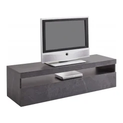 Salotto > Dmora Base TV ardesia 130x45x36h cm in legno - Gianna Grigio Ardesia