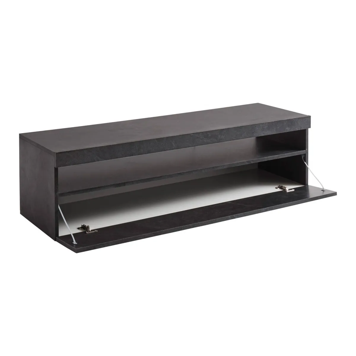 Salotto > Dmora Base TV ardesia 130x45x36h cm in legno - Gianna Grigio Ardesia