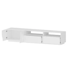 Salotto > Dmora Base TV 210x45x45h cm 3 ante - Amis Bianco Lucido