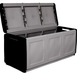 Baule da esterno grande 138x53x57h cm grigio chiaro e nero - Achse