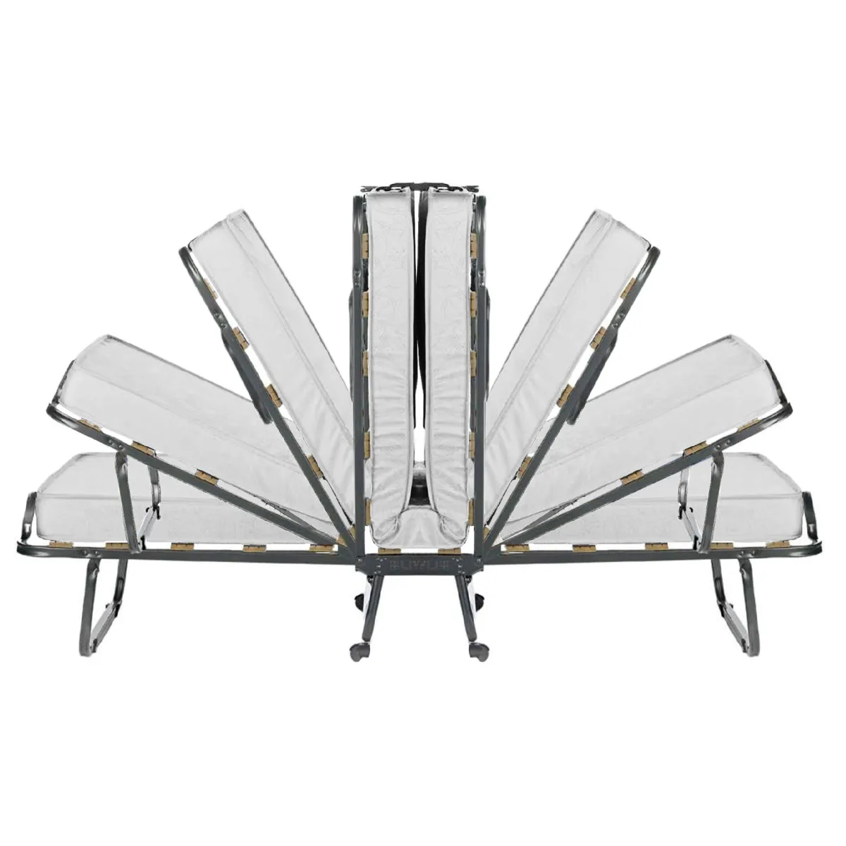 Letti Pieghevoli|Camera Da Letto > Dmora Brandina 1 piazza pieghevole 190x80cm bianca - Tellus Bianco