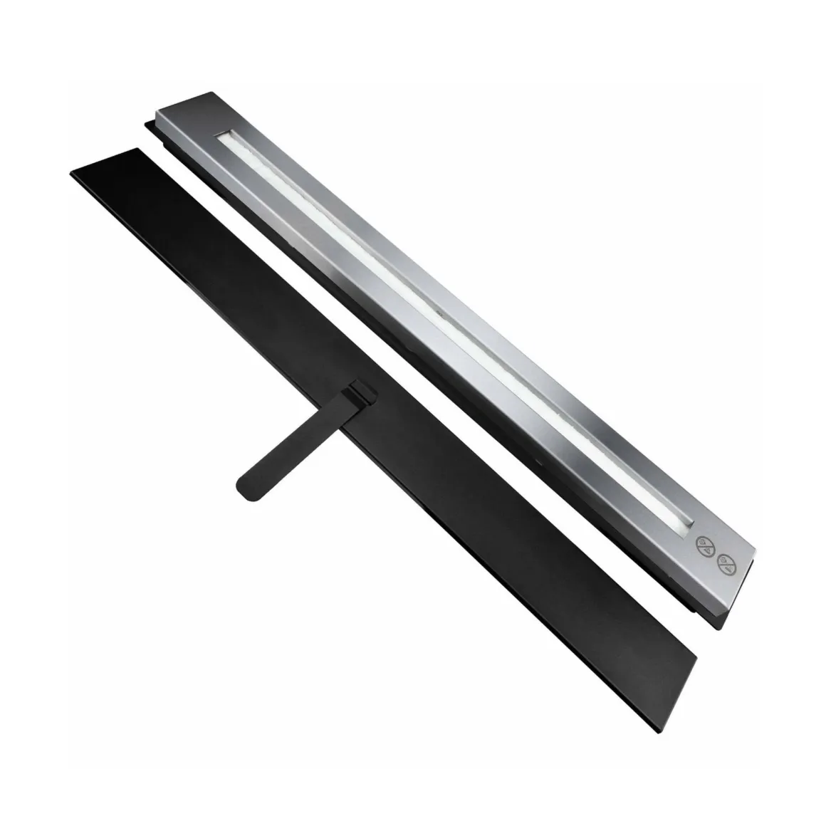 Bruciatore Airole, 11x90 h5 cm, Nero e Argento