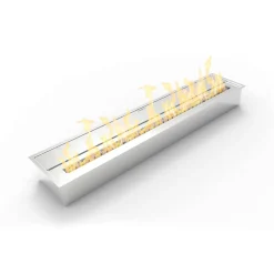 Bruciatore Andezeno, 19x92 h10 cm, Argento