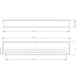 Bruciatore Andezeno, 19x92 h10 cm, Argento