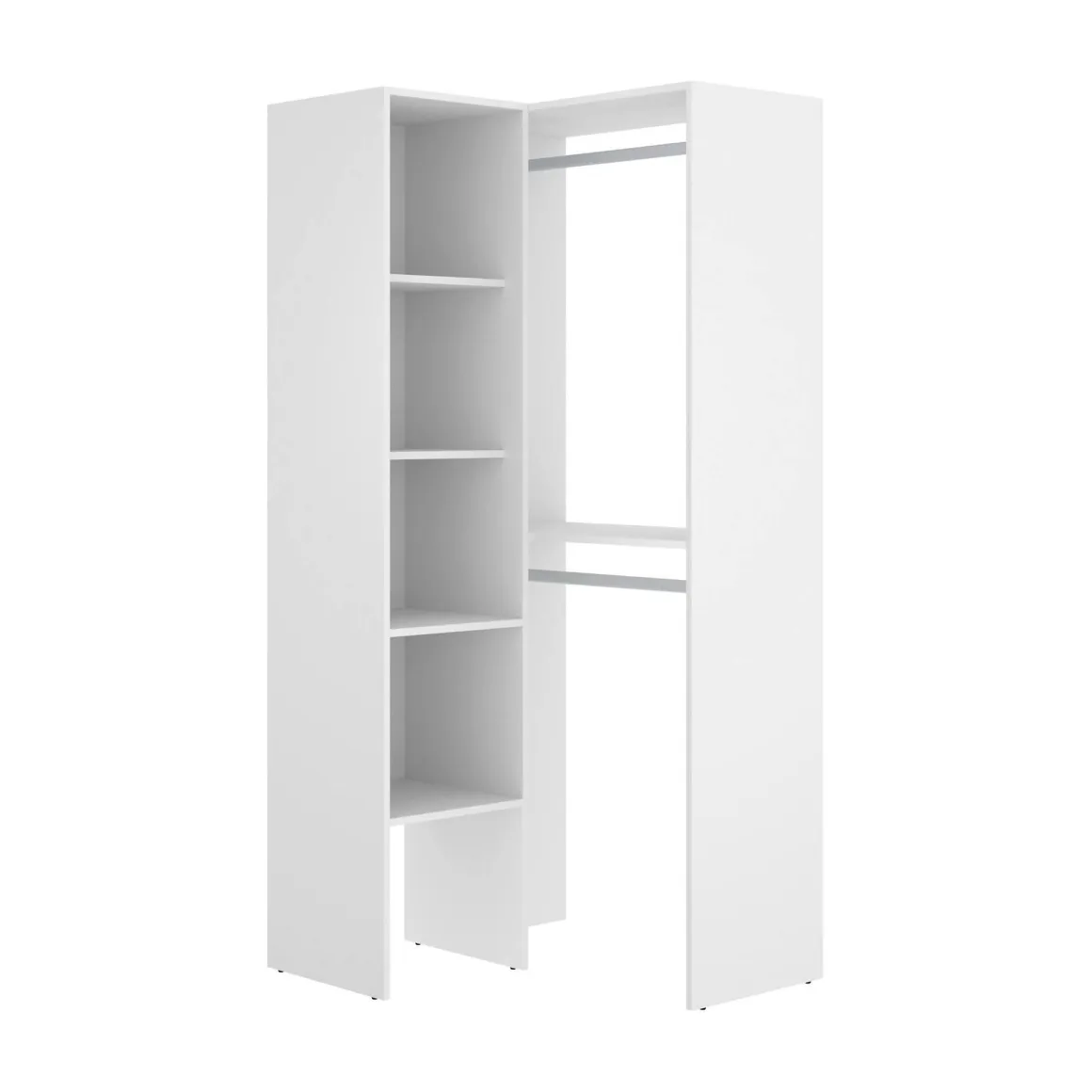 Cabina armadio angolare 5 ripiani bianca 79x185h cm - Arpagone