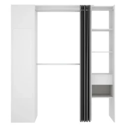 Cabina armadio classica bianca e antracite 177x205h cm - Aru
