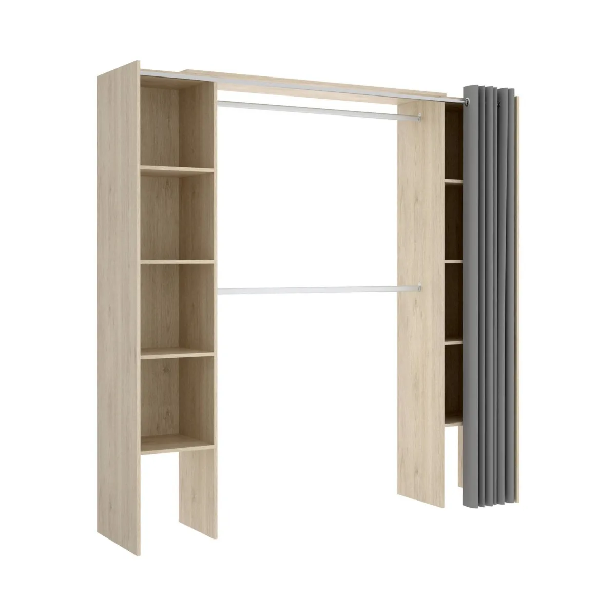 Cabine Armadio|Altri Guardaroba > Dmora Cabina armadio classica rovere 180x205h cm - Caloy Marrone Rovere