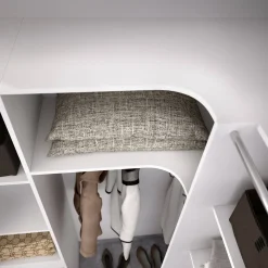 Altri Guardaroba > Dmora Cabina armadio con ripiani regolabili bianca 234x205h cm - Dindo Bianco