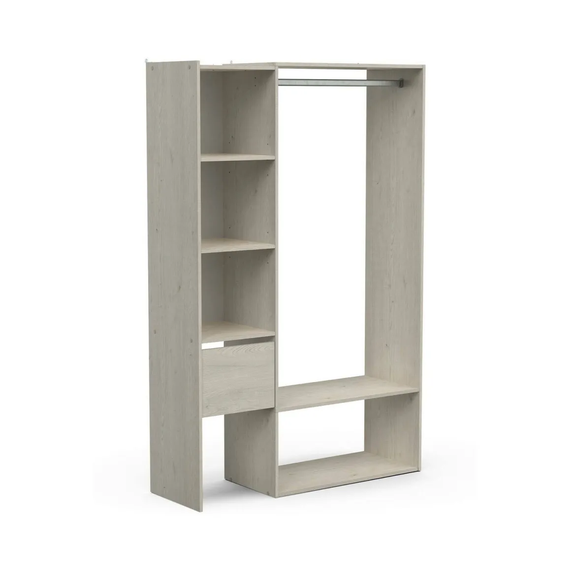 Cabina armadio con ripiani regolabili rovere 119x183h cm - Tsuruhime