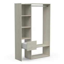 Cabina armadio con ripiani regolabili rovere 119x183h cm - Tsuruhime