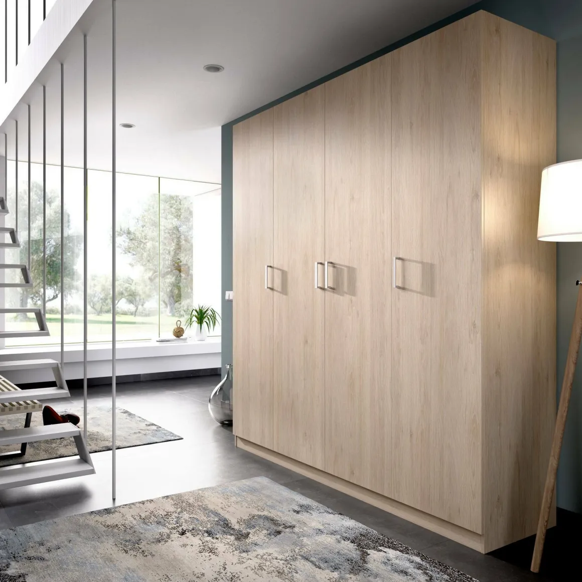Cabina armadio con ripiani regolabili rovere 200x215h cm - Persefone