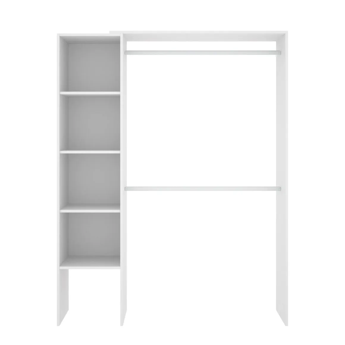 Cabina armadio 4 ripiani bianca 140x187h cm - Acquata