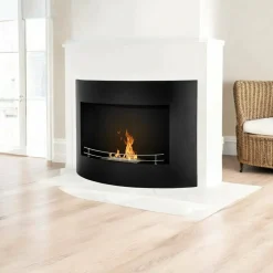 Camini A Bioetanolo > Dmora Camino a bioetanolo da parete 16x63x45h cm - Alpago Nero
