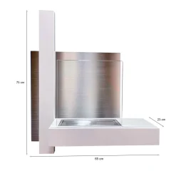 Camini A Bioetanolo > Dmora Camino a bioetanolo da parete 23x65x75h cm - Sabancaya Nero