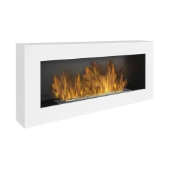 Camini A Bioetanolo > Dmora Camino a bioetanolo da parete 90x12x40h cm - Zagreb Nero