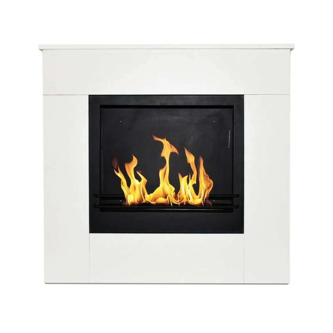 Camini A Bioetanolo > Dmora Camino a bioetanolo da pavimento 37x110x102h cm - Aradeo Bianco