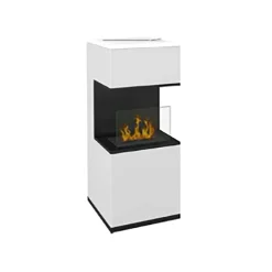 Camini A Bioetanolo > Dmora Camino a bioetanolo da pavimento 38x38x100h cm - Sinabung Nero