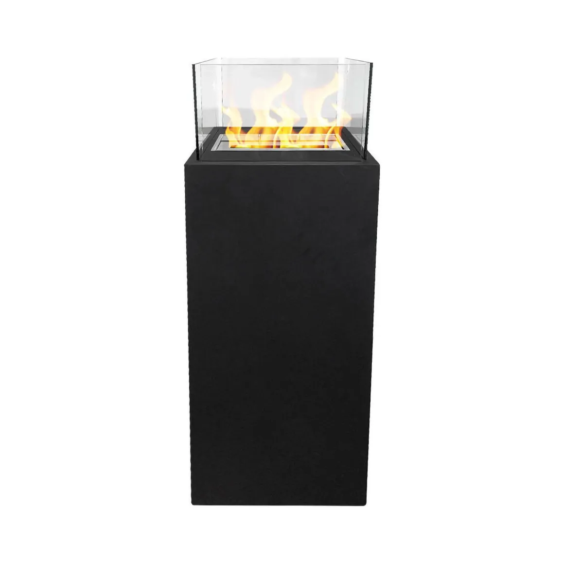 Camino a bioetanolo da pavimento 40x40x116h cm nero - Airasca