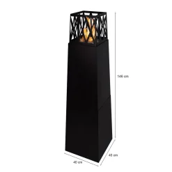 Camini A Bioetanolo > Dmora Camino a bioetanolo da pavimento 40x40x54h cm - Alliste Bianco