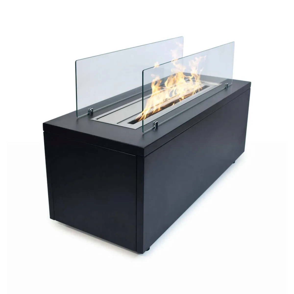 Camini A Bioetanolo > Dmora Camino a bioetanolo da tavolo 100x40x40h cm - Cotopaxi Nero
