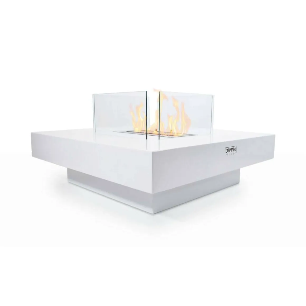 Camini A Bioetanolo > Dmora Camino a bioetanolo da tavolo 70x70x36h cm - Alife Nero