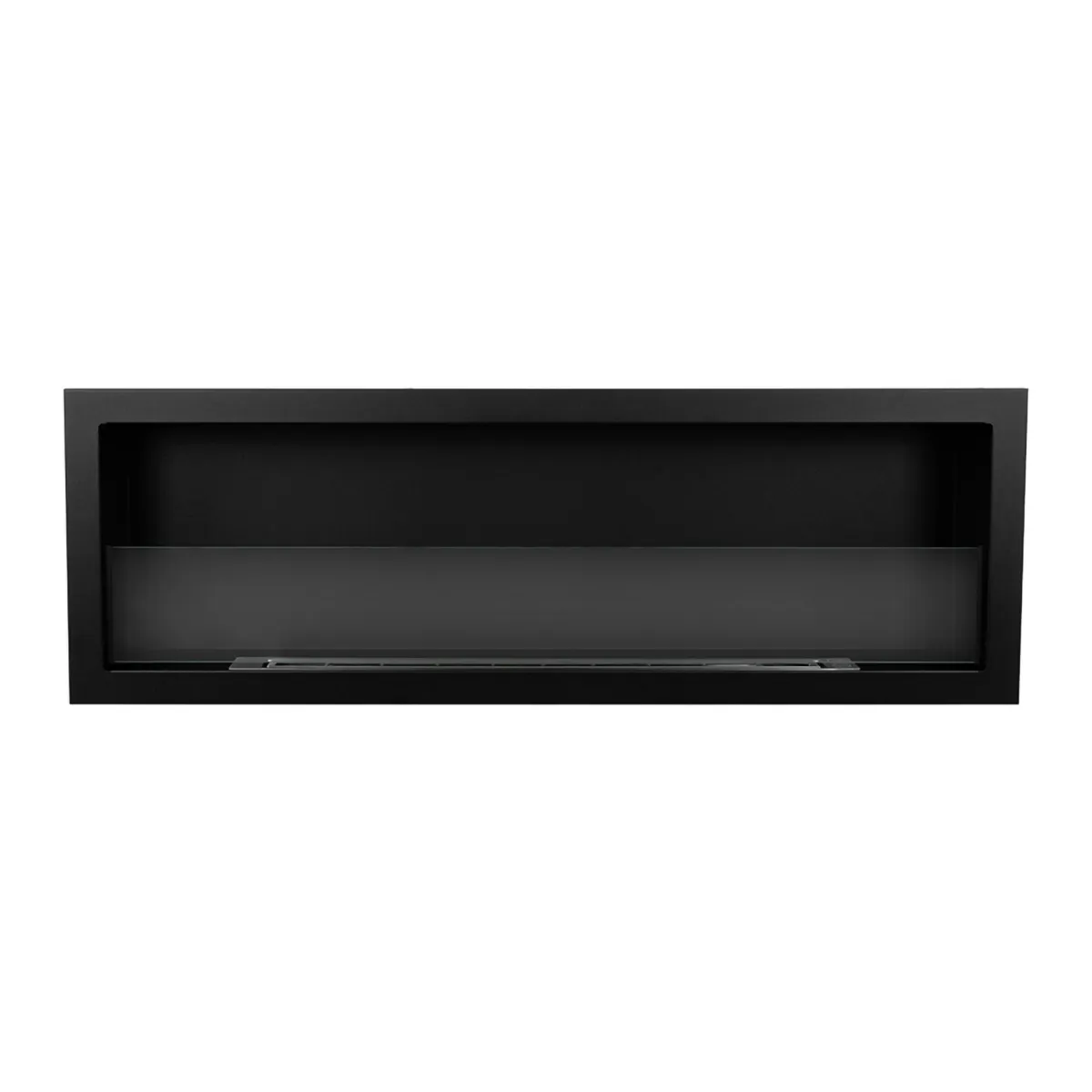 Camini A Bioetanolo > Dmora Camino a Bioetanolo Capacità 1.25 lt Superficie Riscaldabile 30 120x15x40h cm, Potenza (kw) 3 - Pompiano Nero
